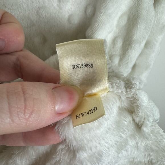 Dylan Womens Polka Dots Faux Fur Pullover in White Sz M | Comfy Cozy Casual Soft - Picture 12 of 15